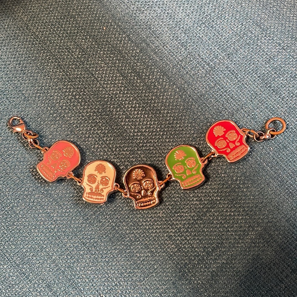 Día de los muertos skull bracelet dead skulls jewelry